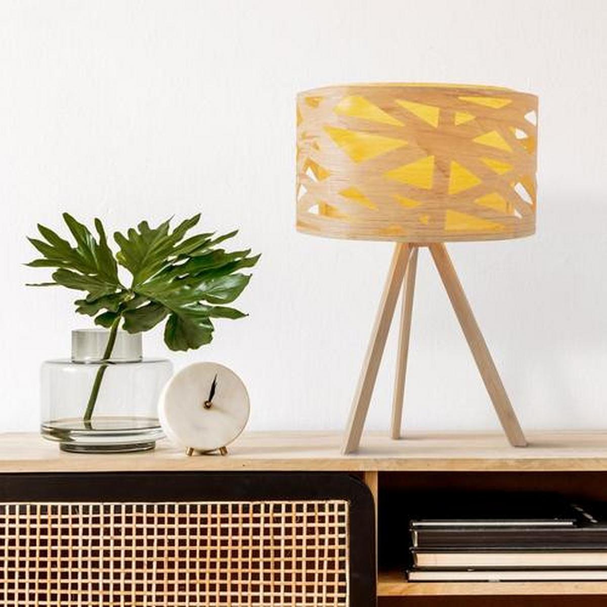 Tischlampe Naturfarben mit Kippschalter - Naturfarben, Natur, Naturmaterialien/Kunststoff (36/55cm) - Näve
