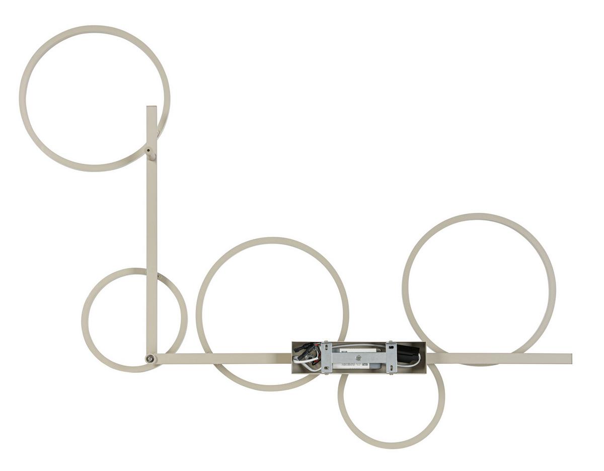 LED-Deckenleuchte Cemil - Sandfarben, Basics, Kunststoff/Metall (125/88/12cm) - Luca Bessoni