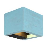 Led-wandleuchte 15553w1b - Blau/Schwarz, Design, Holzwerkstoff/Metall (13.2/11.3/9.8cm) - Globo