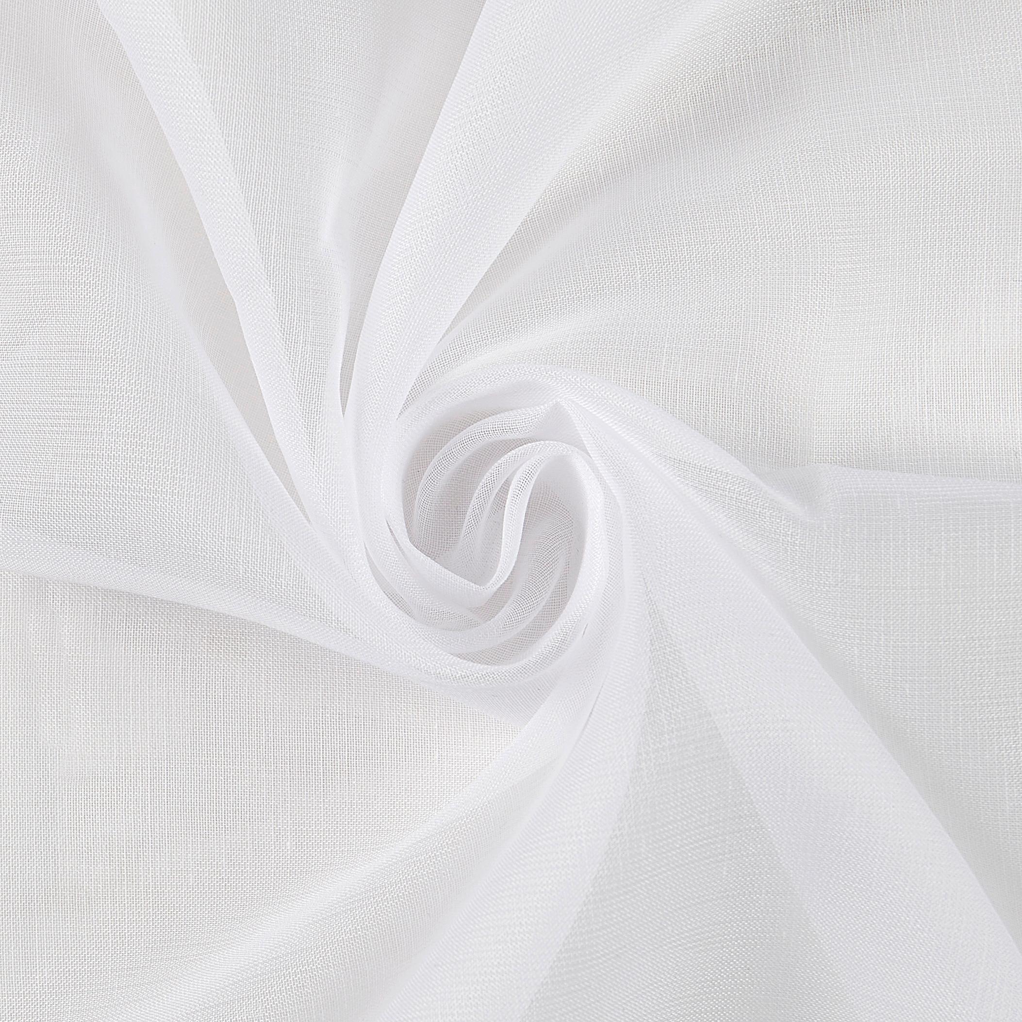 HOTOVÝ ZÁVĚS LEO TRANSPARENT 145CM - bílá, textil (140/145cm) - Modern Living