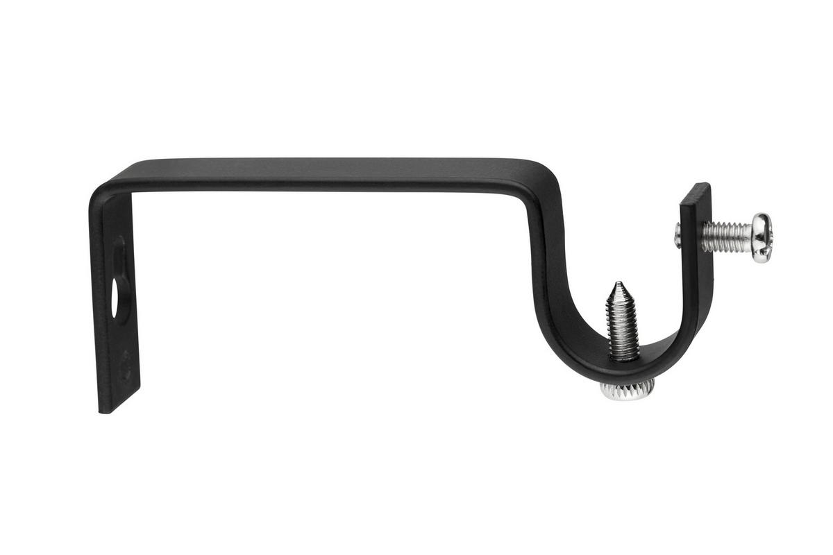 Rundstangengarnitur Lexia 1-Lfg Schwarz L: 130-240 cm - Schwarz, KONVENTIONELL, Metall (130-240cm) - Ondega