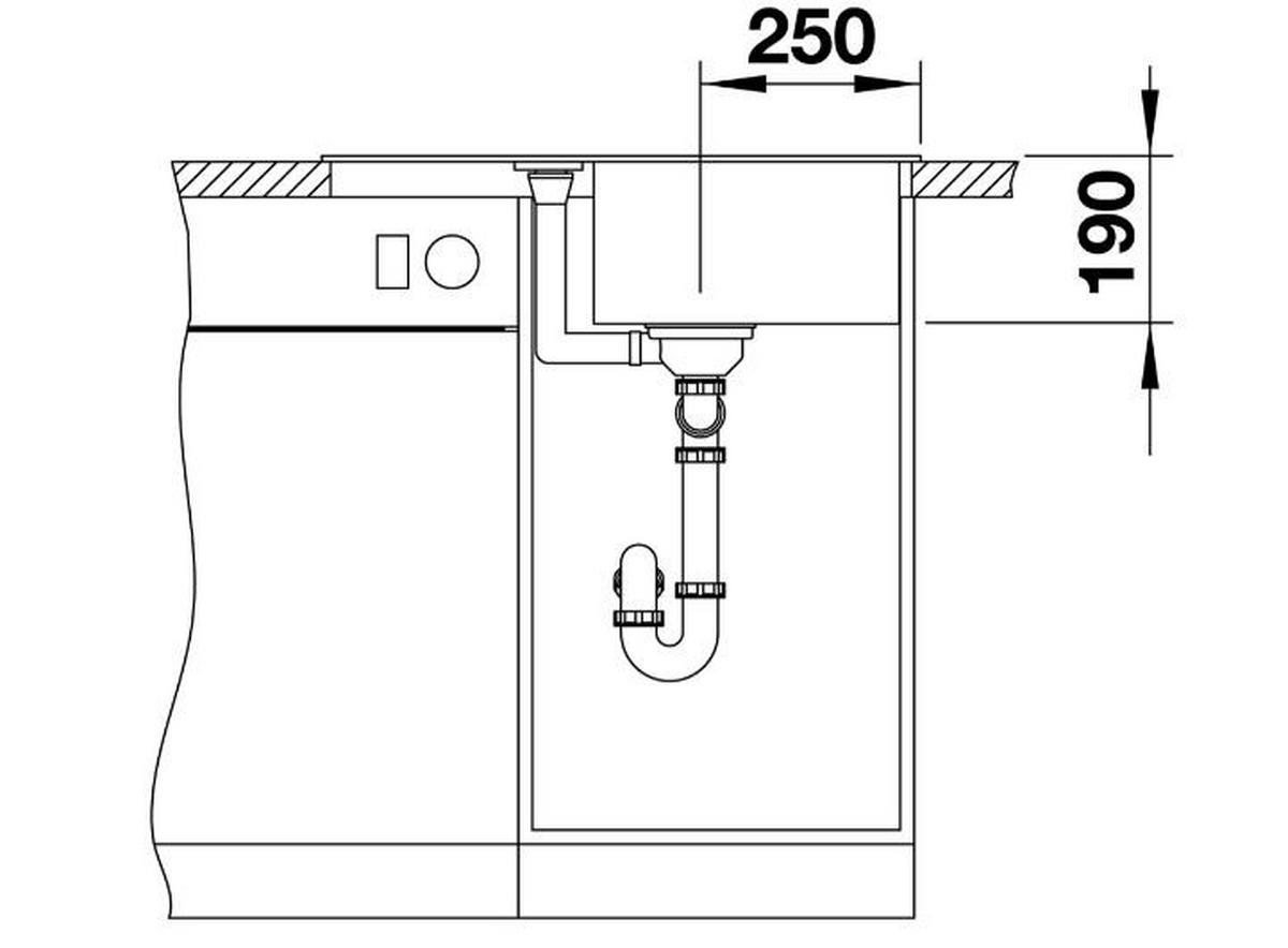 Granitový drez BLANCO METRA 45 S COMPACT - biela (68/50/19cm) - Blanco