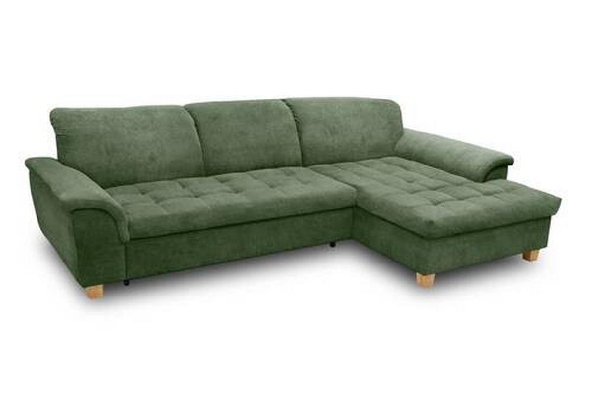Ecksofa Mit Schlaffunktion Franzi Grün - Eichefarben/Grün, KONVENTIONELL, Textil (281/170cm) - MID.YOU