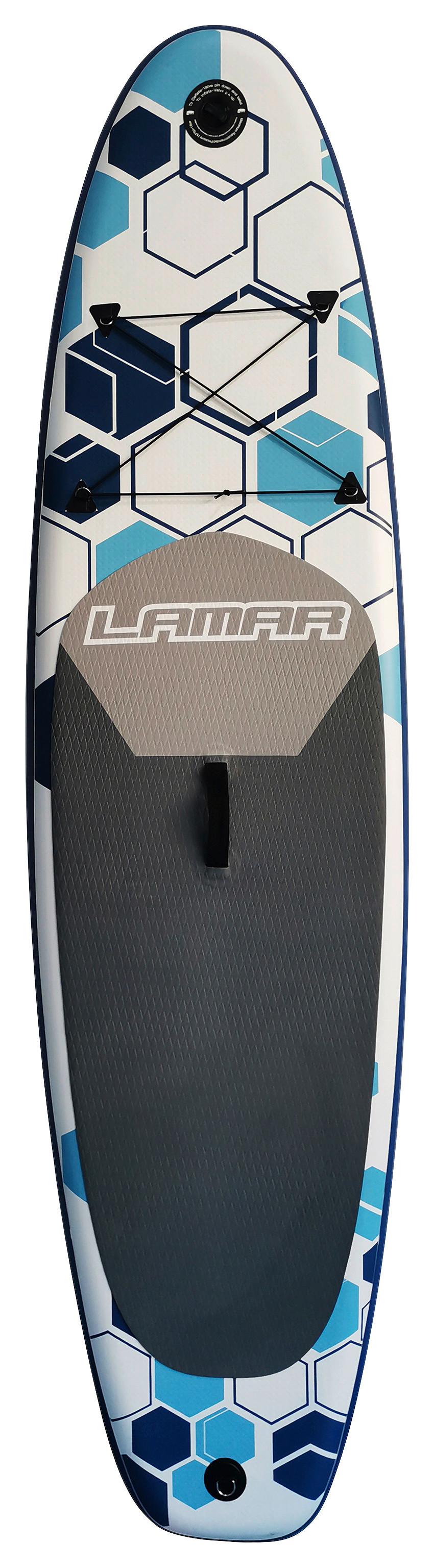 Lamar Stand Up Paddle Aufblasbar I-Sup Be Cool Blau - Blau/Weiß, Trend, Kunststoff (290/76/15cm)