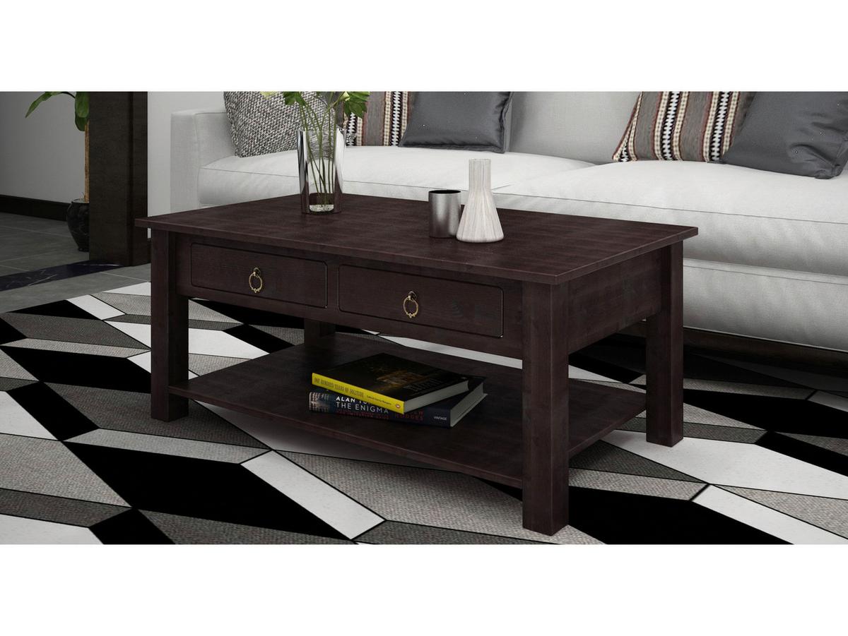 Couchtisch Ines mit Ablageplatte Braun - Braun, Design, Holz (110/45/60cm) - MID.YOU