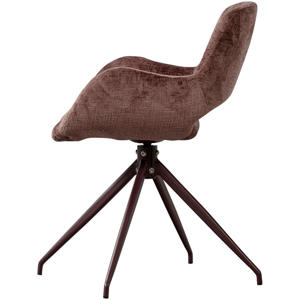 ARMLEHNSTUHL-SET Eliva Lila B: 58cm - Lila/Schwarz, MODERN, Textil/Metall (58/58/82cm) - Livetastic