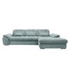 Ecksofa mit Bettkasten Rigatti Blau S: 314x184 cm - Chromfarben/Blau, MODERN, Textil (314/184cm) - Livetastic
