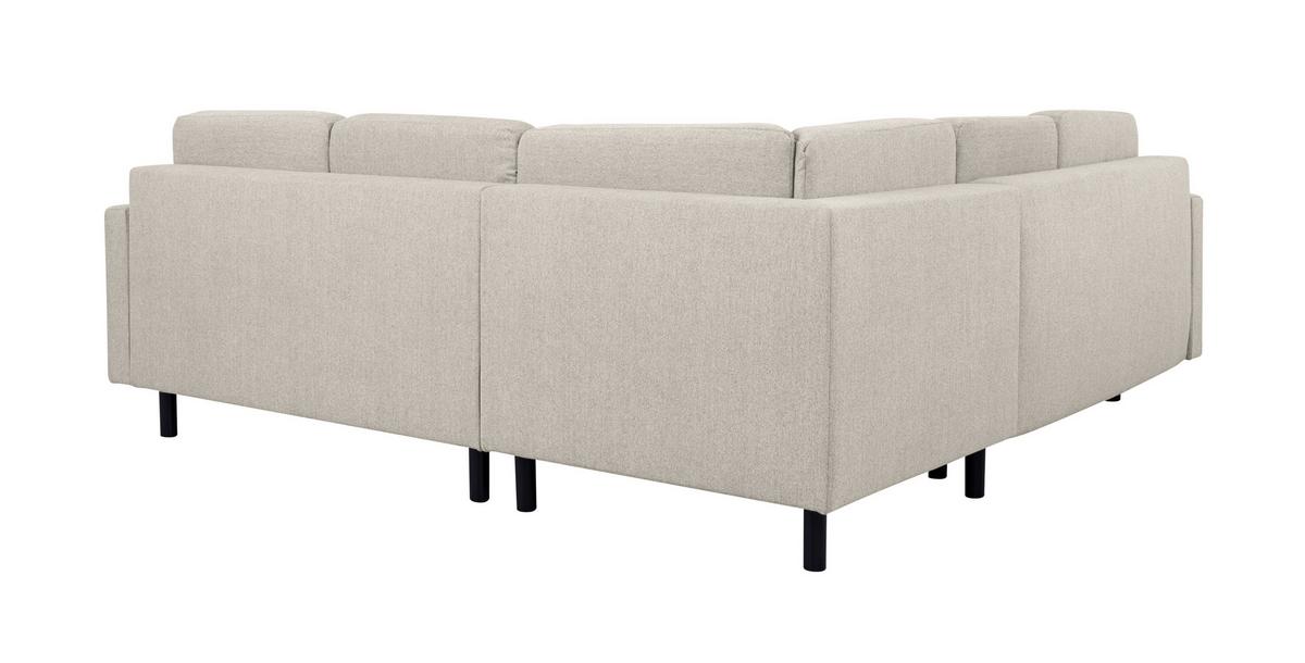 Ecksofa Noret, Beige S: 242x242 Cm - Beige/Buchefarben, Design, Textil (242/242cm) - MID.YOU