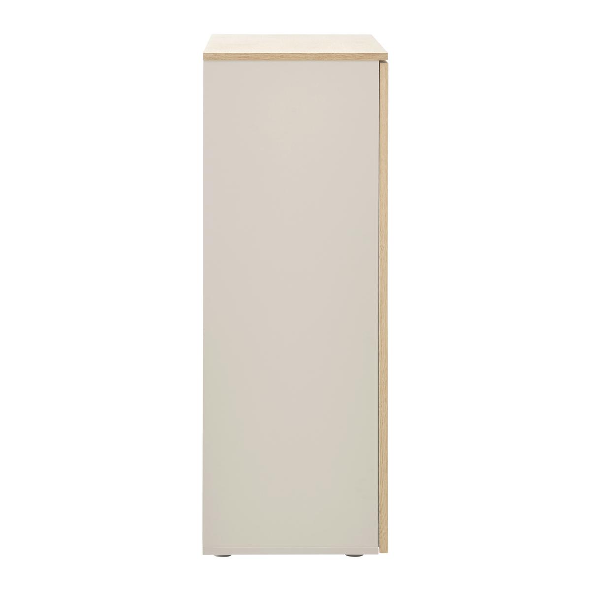 Botník CANNES - barvy dubu/černá, Moderní, kompozitní dřevo/plast (68/110/40cm) - Mömax