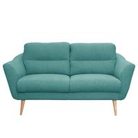 2-Sitzer-Sofa Tromso Türkis B: 158 cm - Türkis/Buchefarben, Design, Textil (158/87/88cm) - Livetastic