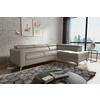 Ecksofa Mondo, Hellgrau S: 286x208 Cm - Chromfarben/Hellgrau, Design, Leder/Textil (286/208cm) - Livetastic