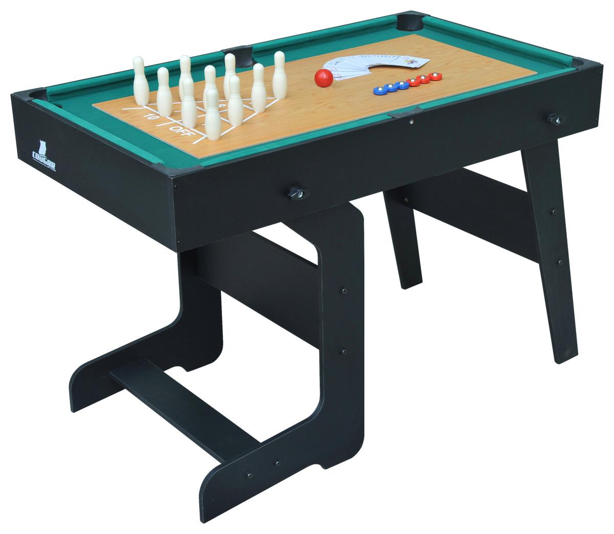 Multispieltisch Cougar All-In-One Schwarz B: 61 cm - Schwarz, KONVENTIONELL, Holz (61/81/119,00cm) - Ambia Garden