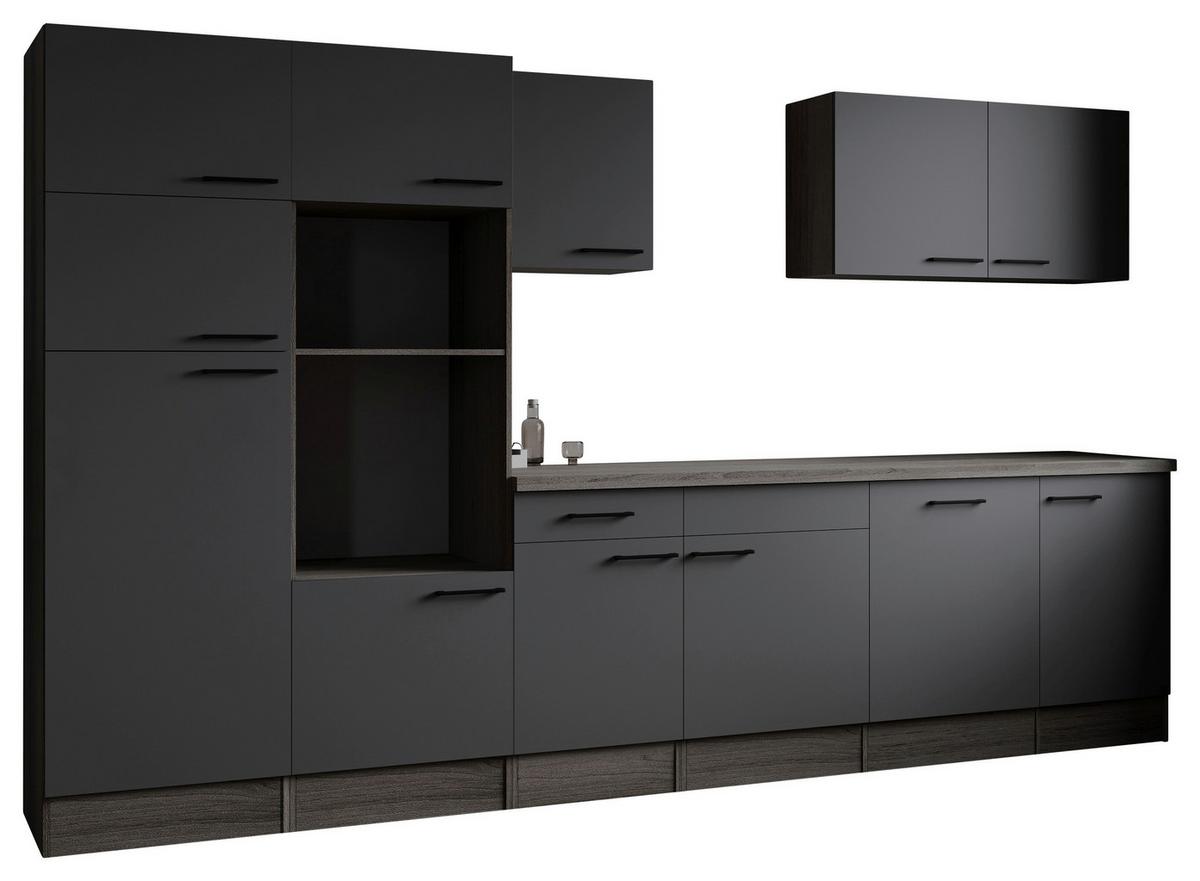 Küchenleerblock Oliver Grau, Eiche Dekor B: 340 Cm - Eichefarben/Grau, Design, Holzwerkstoff (340cm) - Respekta