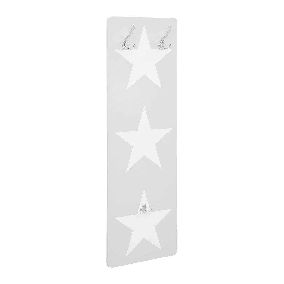 Šatní panel ARIANNA - šedá/bílá, Moderní, kov/kompozitní dřevo (40/120/1,5cm) - Bessagi Kids