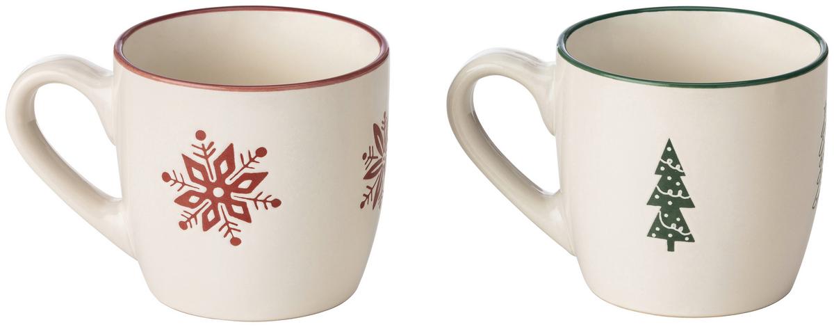 Tasse Tanja - Bordeaux/Grün, Basics, Keramik (350ml) - Luca Bessoni