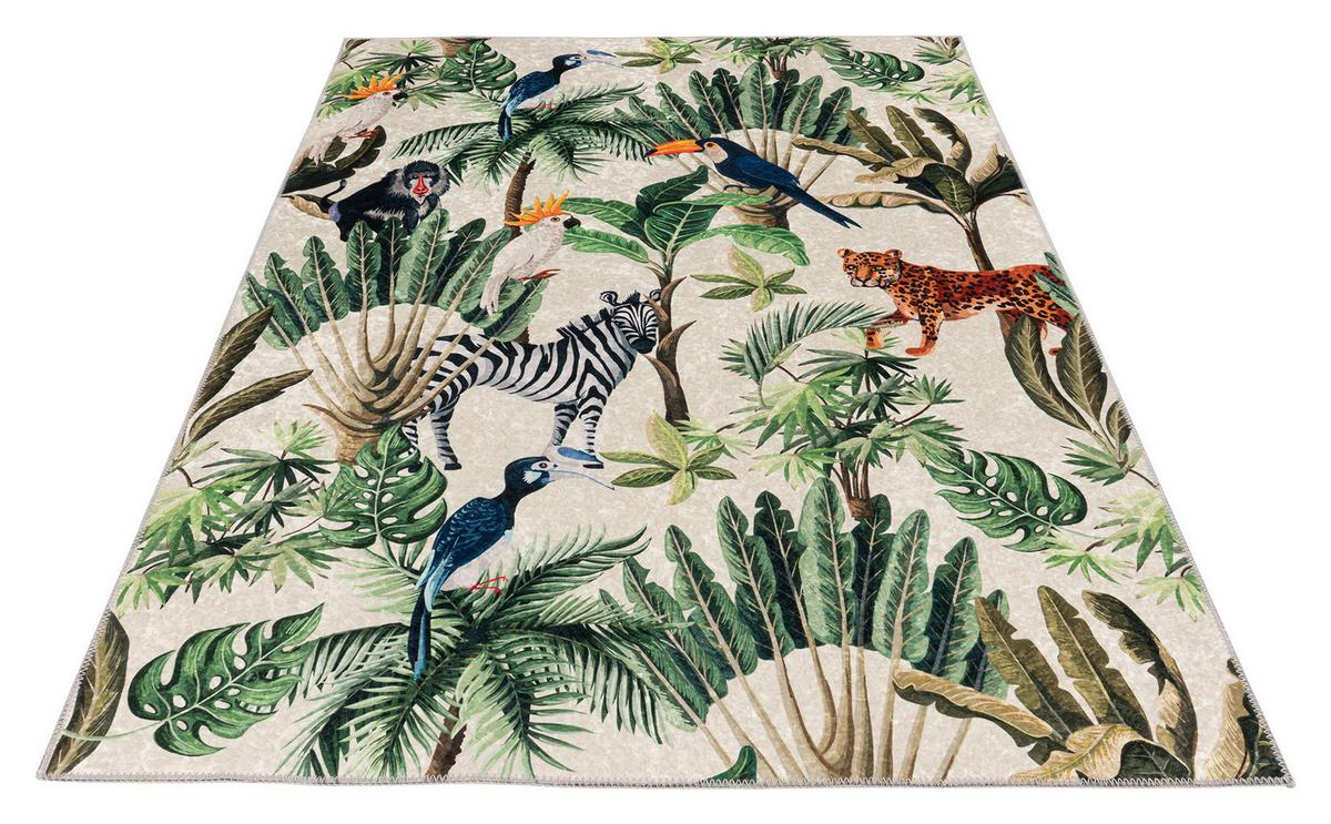 Flachwebteppich My Exotic - Multicolor, Design, Textil (160/230cm) - Obsession