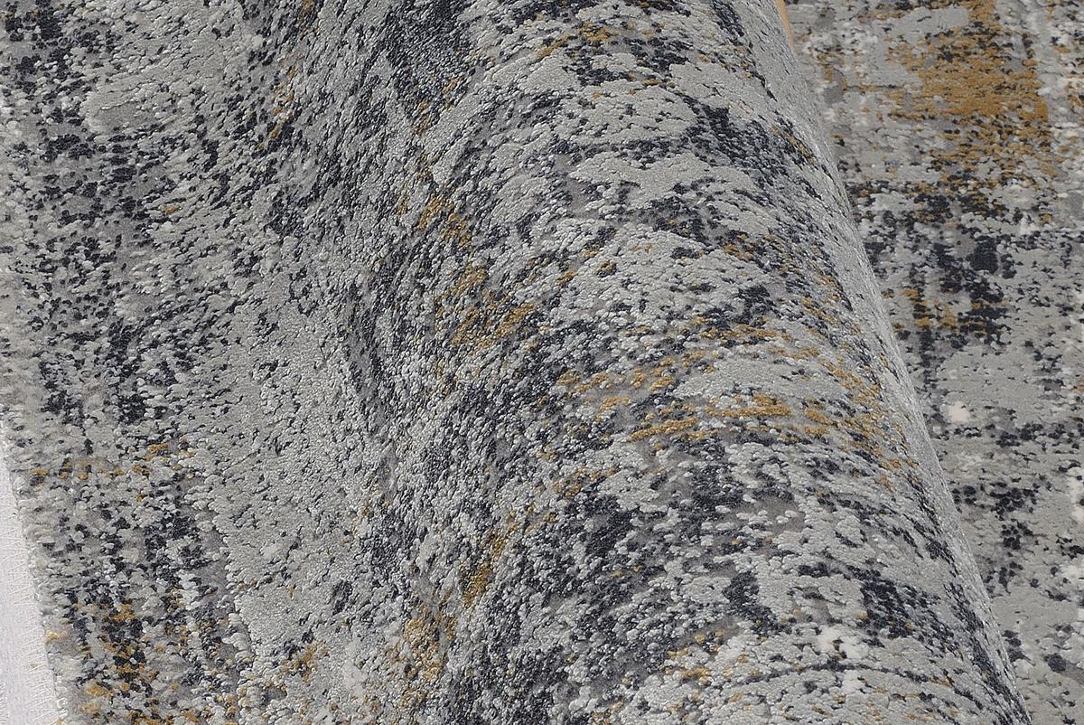 Webteppich Grau/Goldfarben Sinfonia 67x130 cm - Goldfarben/Grau, Design, Textil (67/130cm) - Musterring