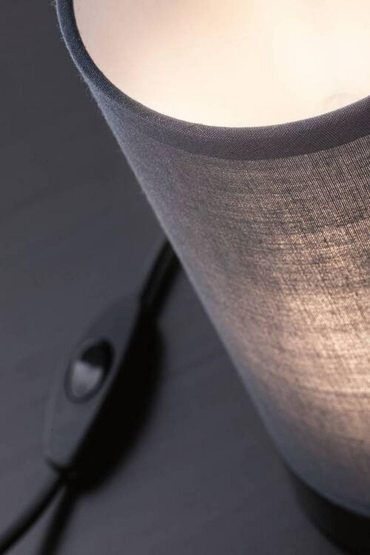 Tischlampe Grau/Schwarz 77059 - Schwarz/Grau, Design, Textil/Metall (10/21cm) - Paulmann