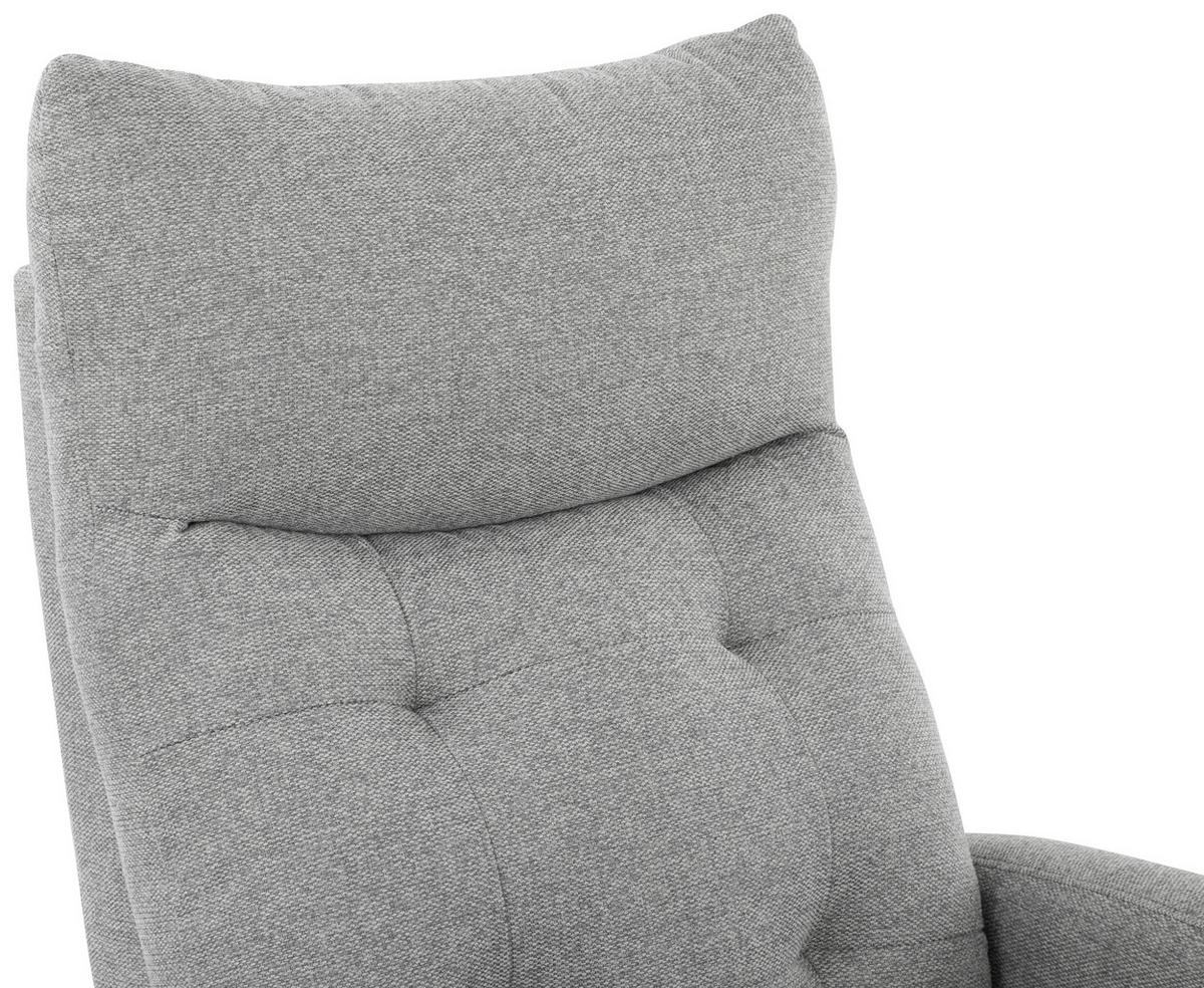 Sitzgarnitur 3-tlg. Nuvia Mit Relaxfunktion Grau - Schwarz/Grau, Design, Textil - Livetastic