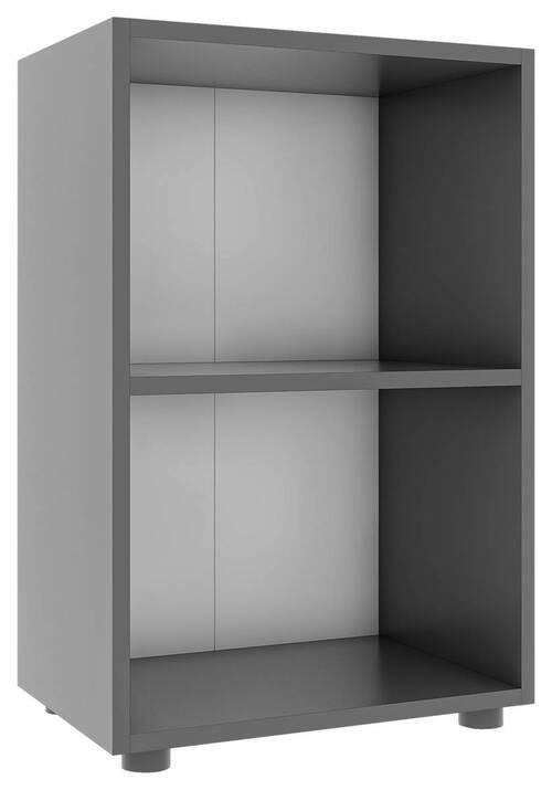 Regál na šanóny Ulas š: 49 cm, antracitová - černá/antracitová, Moderní, kompozitní dřevo/plast (49/74/32cm) - MID.YOU