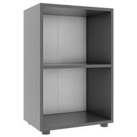 Regál na šanóny Ulas š: 49 cm, antracitová - čierna/antracitová, Modern, kompozitné drevo/plast (49/74/32cm) - MID.YOU