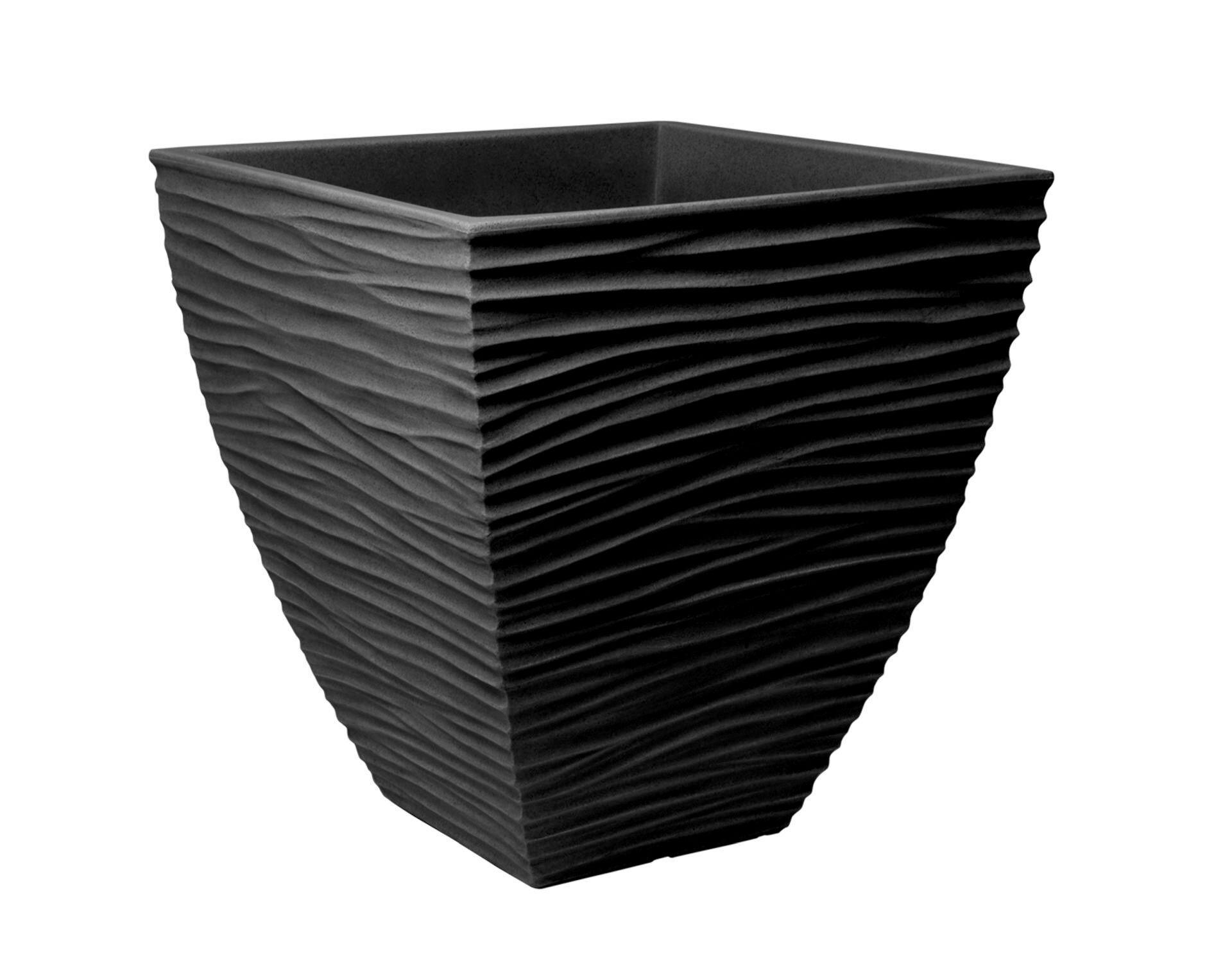 Virágkaspó Sylt - antracit, Konventionell, műanyag (40/40/42cm) - Luca Bessoni