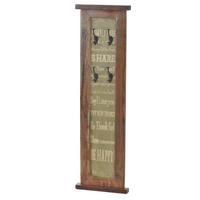 Garderobenpaneel Multicolor/ Naturfarben/Schwarz B: 35cm - Multicolor/Schwarz, Design, Holz/Metall (35/110/8cm) - MID.YOU