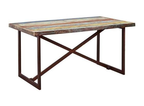 Esstisch Colori B: 160 cm Mehrfarbig - Blau/Rostfarben, Basics, Holz/Metall (160/90/76cm) - Livetastic Esstisch Colori B: 160 cm Mehrfarbig - Blau/Rostfarben, Basics, Holz/Metall (160/90/76cm) - Livetastic