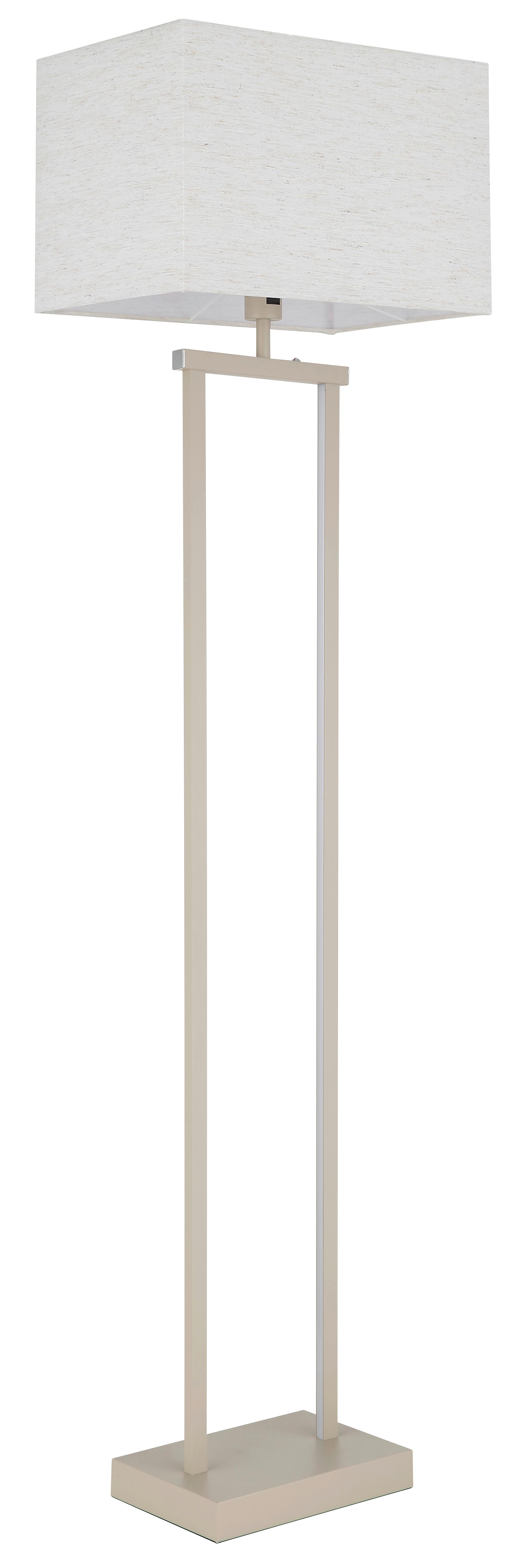 LED-STEHLEUCHTE Naturfarben, ca. 40x27x153 cm - Sandfarben/Naturfarben, Design, Textil/Metall (40/27/153cm) - Globo