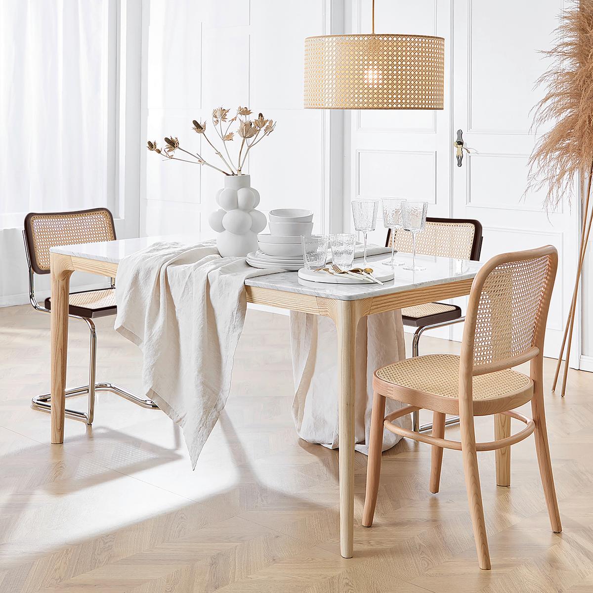 Schwingstuhl Skagen - Chromfarben/Schwarz, KONVENTIONELL, Holz/Metall (52/81/59cm) - Livetastic