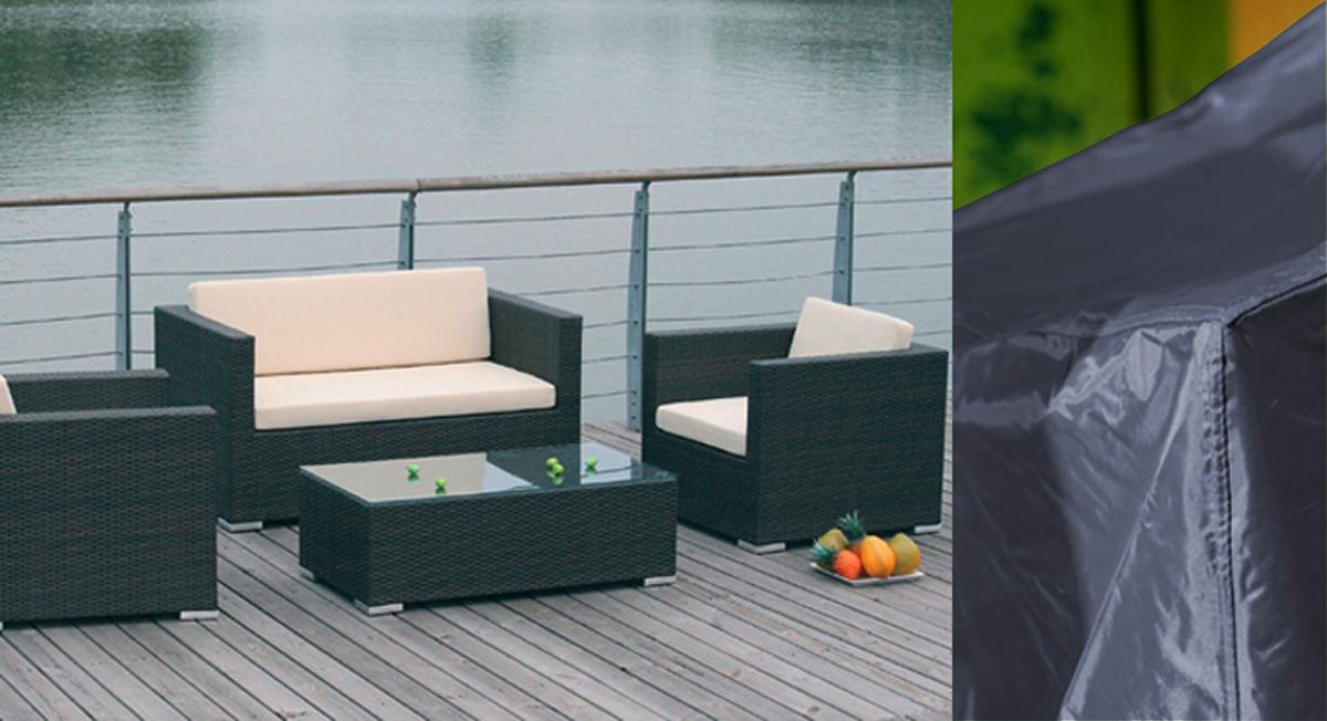 Schutzhülle für Loungegruppen 230x155x80 cm Anthrazit - Anthrazit, Basics, Textil (230/155/80cm)