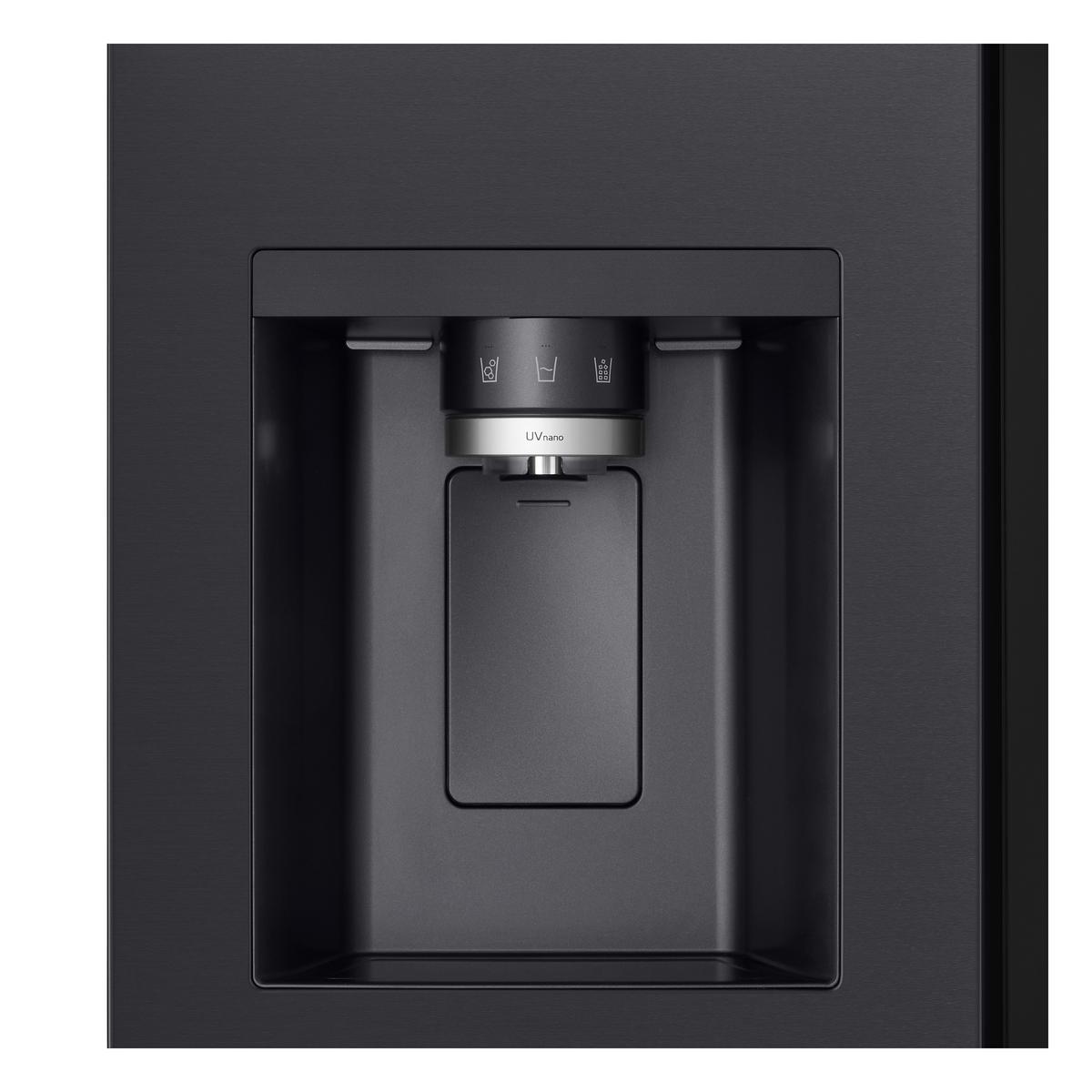 Kühl-Gefrier-Kombination LG Gsxe90evdd - Schwarz, Basics, Glas/Kunststoff (91.3/179/73.5cm)