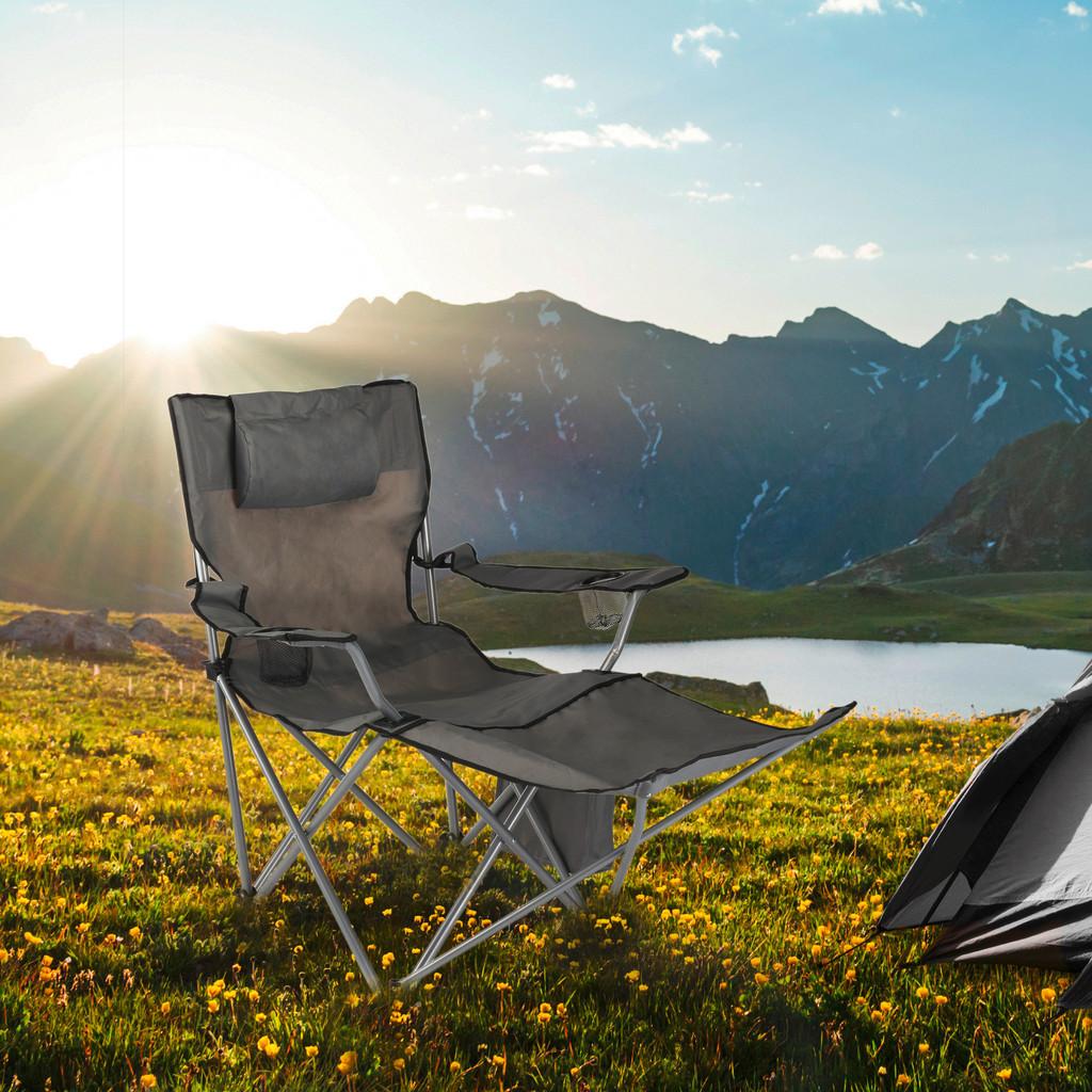 Campingstuhl Klappbar Mit Getränkehalter Und Staufächern