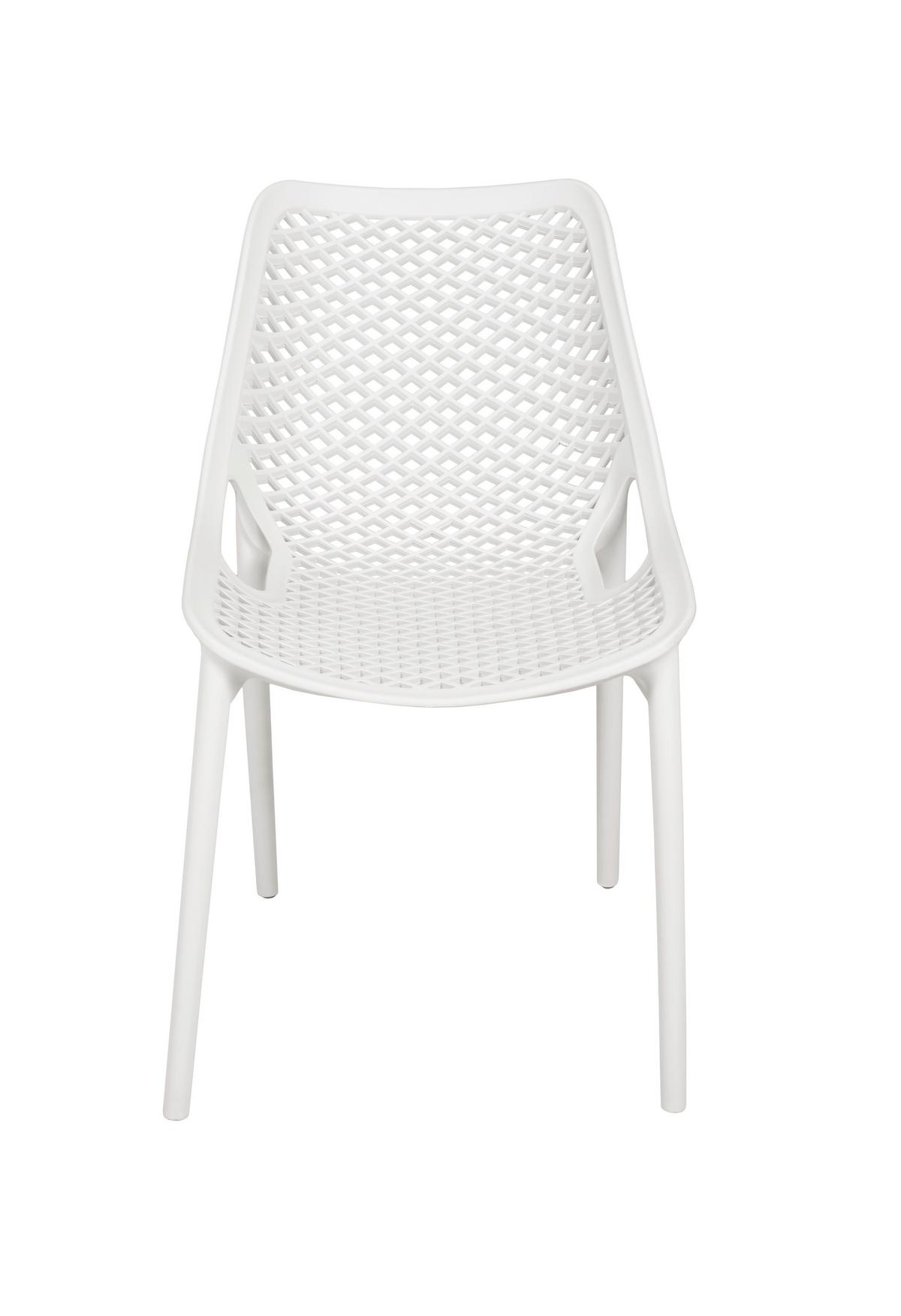 GARTENSTUHL-SET STUHL TEANA, WEIß, 2ER SET - Weiß, MODERN, Kunststoff (50/83/60cm) - Gardenson