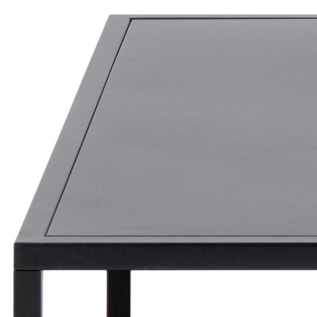 Couchtisch aus Stahl Mit Ablage Newton, Schwarz - Schwarz, Trend, Metall (60/60/45cm) - MID.YOU