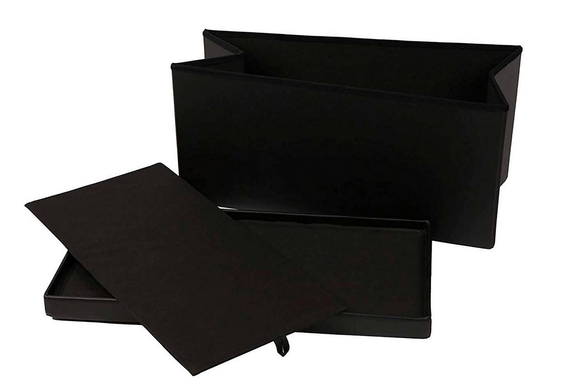 Sitztruhe Seatbox Schwarz L: 76 cm Lederlook mit Stauraum - Schwarz, Basics, Kunststoff (76/38/38cm) - Echtwerk