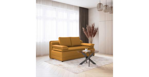 Schlafsofa Alice - Gelb/Schwarz, MODERN, Textil (202/73-92/105cm) - Luca Bessoni