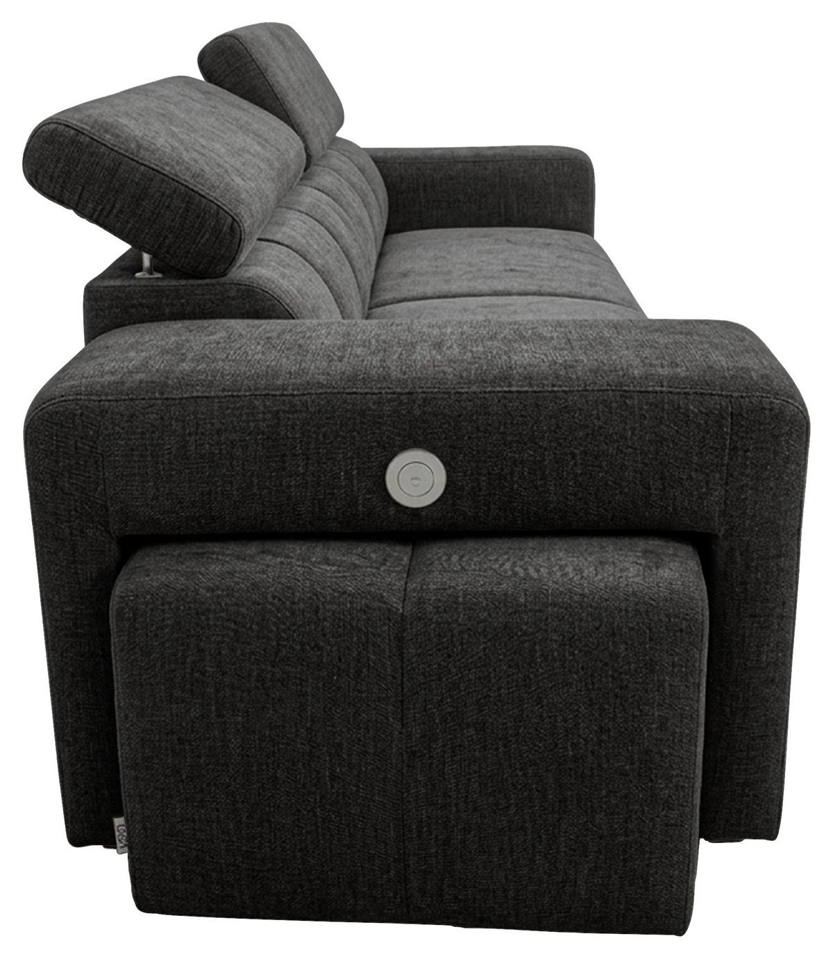 3-SitzerSofa m. Schlaffunktion Sirius S schwarz, B: 251cm - Schwarz, KONVENTIONELL, Holz/Holzwerkstoff (251/96/100cm)