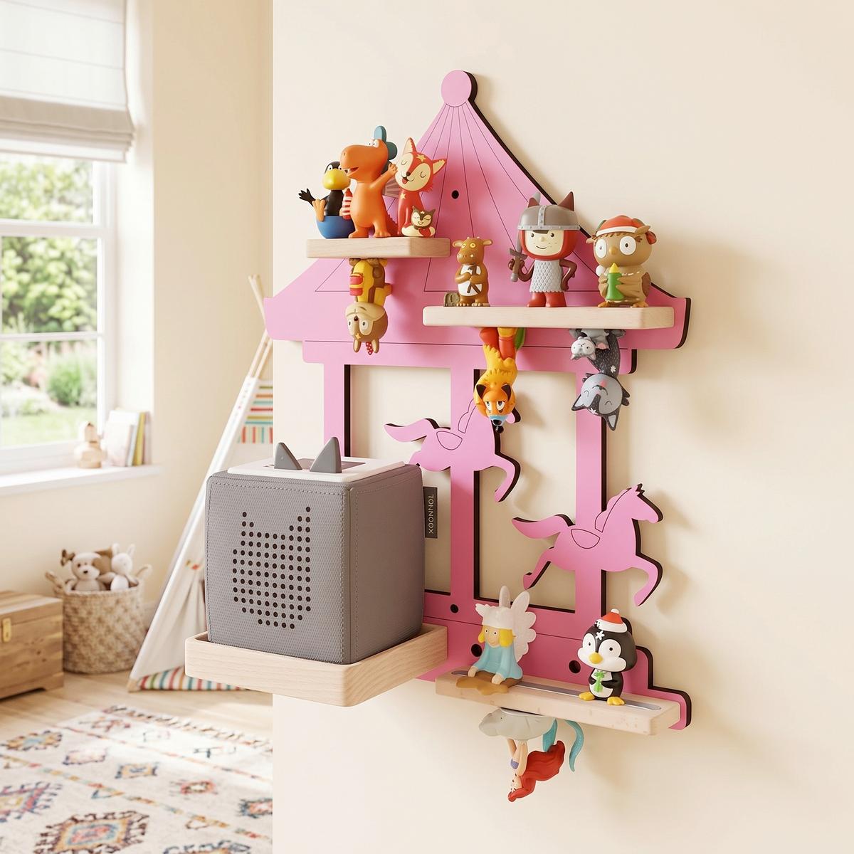 Kinderregal Boarti Pink B: 35 cm - Pink, MODERN, Holzwerkstoff (35/41/19cm) - Livetastic