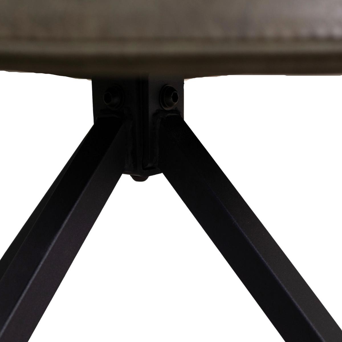 Armlehnstuhl-Set Gabi Dunklegrün - Dunkelgrün/Schwarz, KONVENTIONELL, Textil/Metall (62/82/61cm) - MID.YOU