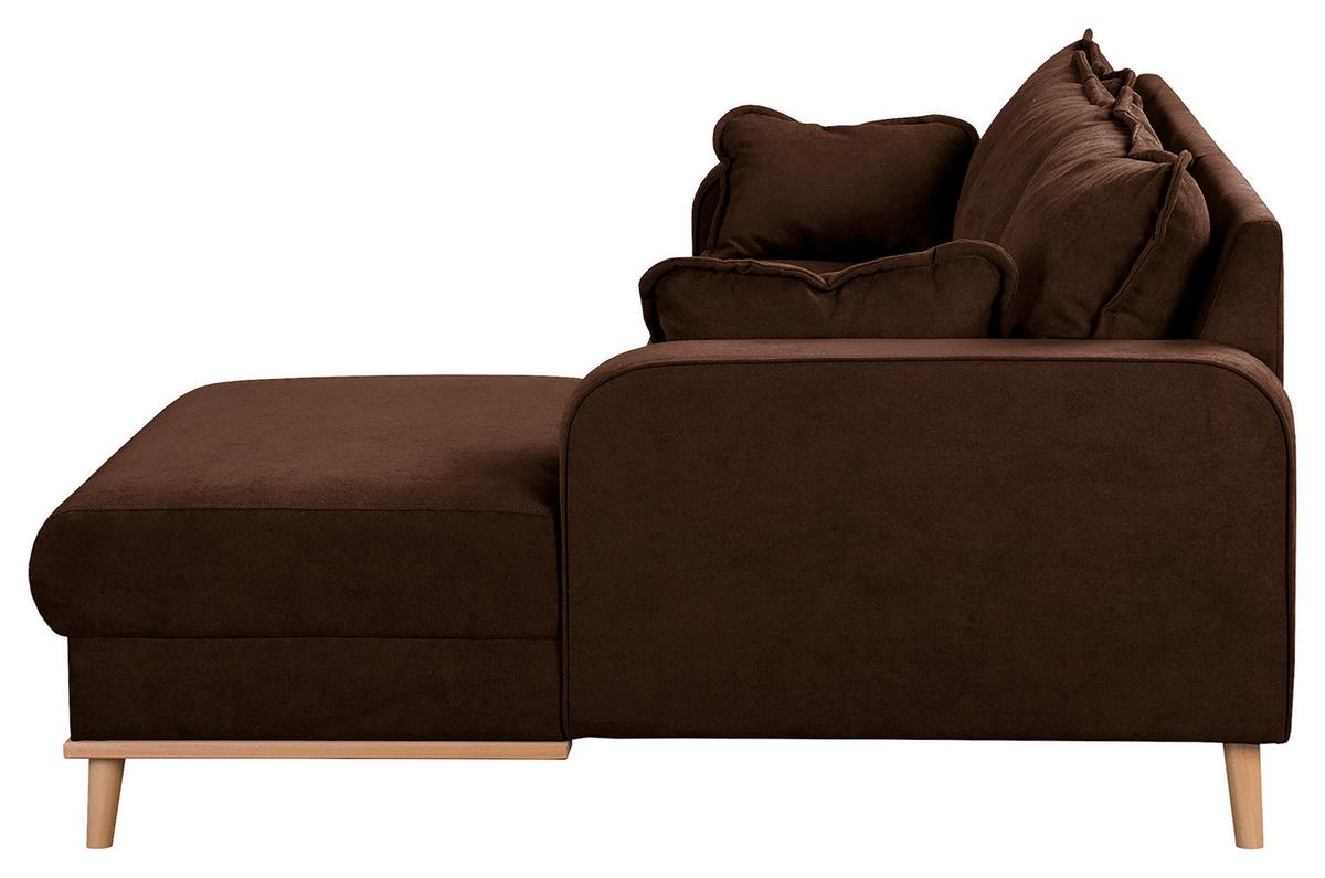 Ecksofa Beata Braun S: 230x150 cm - Wengefarben/Braun, Design, Textil (230/150cm) - Livetastic