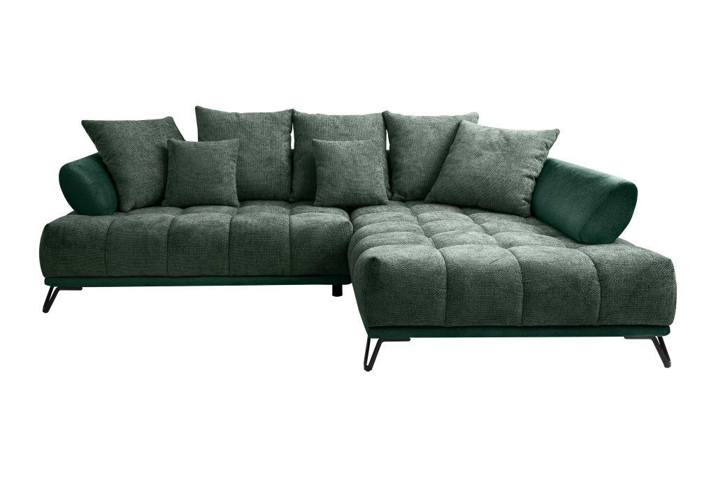 LARGO, pravá, tmavě zelená, potřeba šířky dveří 90 cm - černá/tmavě zelená, Moderní, kov/textil (262/184cm)