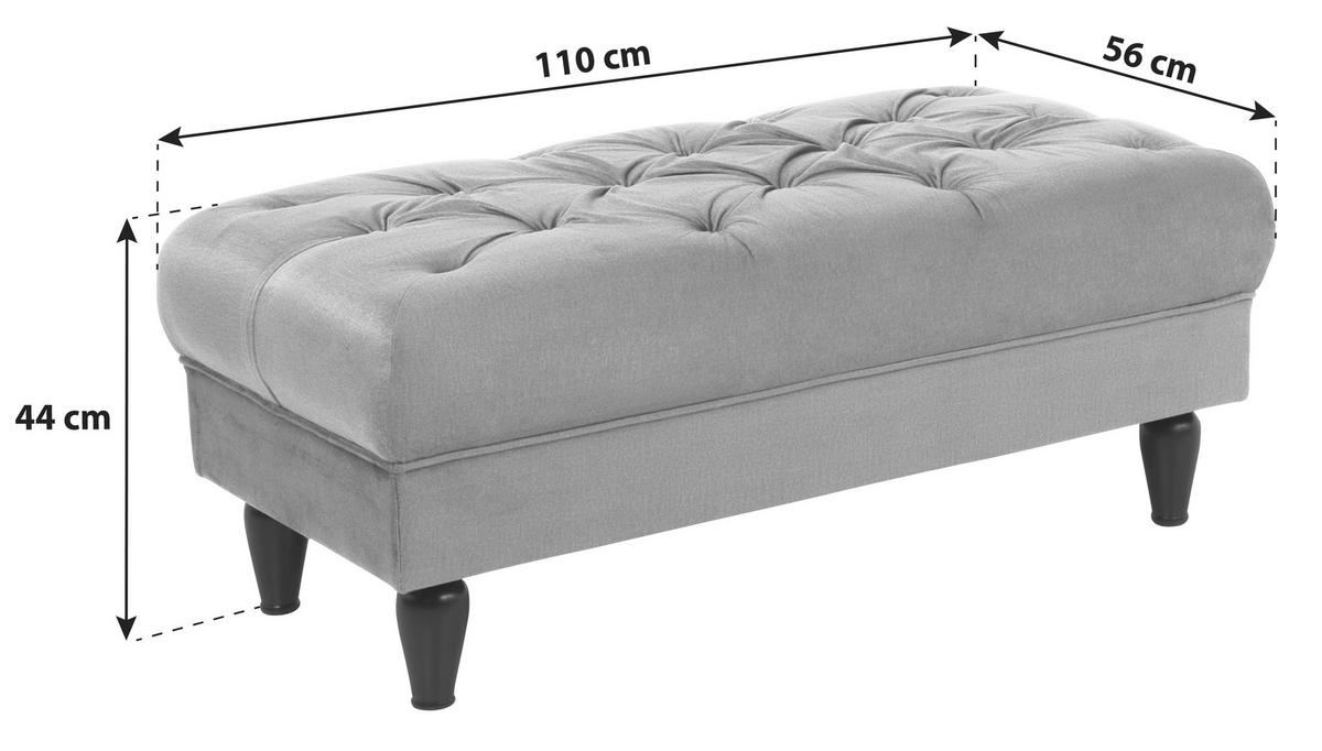 Hocker Cupido - Rot/Schwarz, Design, Textil (110/44/56cm) - MID.YOU