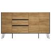 Sideboard Posseik Industrial Eichefarben/graphitf. B: 177cm - Eichefarben/Schwarz, Design, Holzwerkstoff (177/93,6/42cm) - P & B