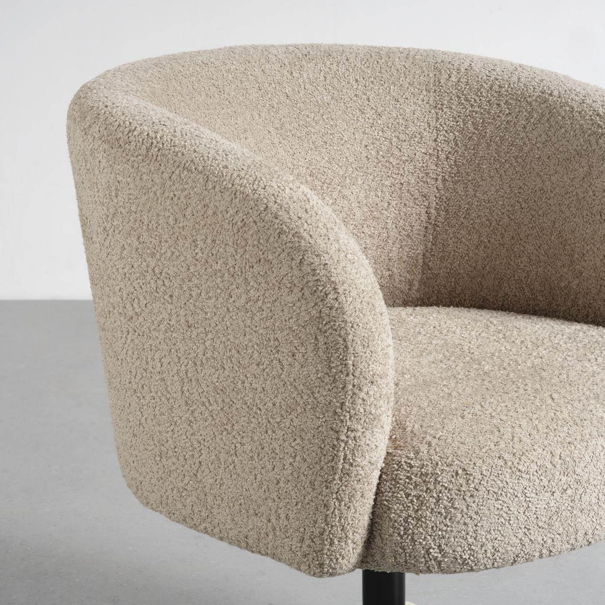 Otočná stolička GIRO, sivobéžová ženilka, max.120 kg - čierna/sivobéžová, Modern, kov/textil (67/68/73cm) - Premium Living