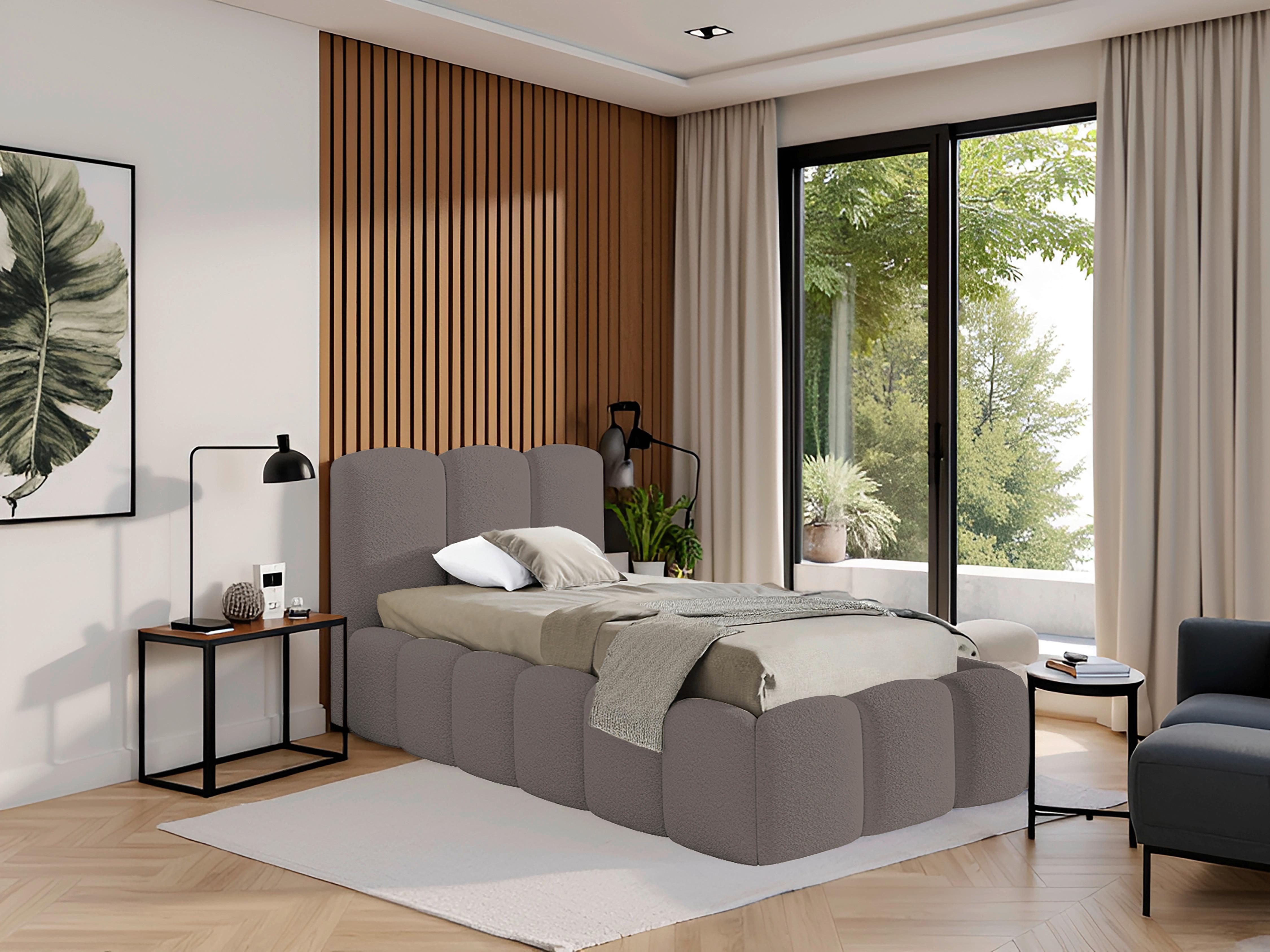 Polsterbett Artamide Dunkelgrau Lf: 90x200 cm - Dunkelgrau, MODERN, Holz/Textil (90/200cm) - Livetastic