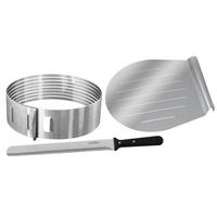 Kuchenset Rund L/b/h: Ca. 35/28,5/11 Cm - Silberfarben/Schwarz, Kunststoff/Metall (35/28,5/11cm) - Zenker
