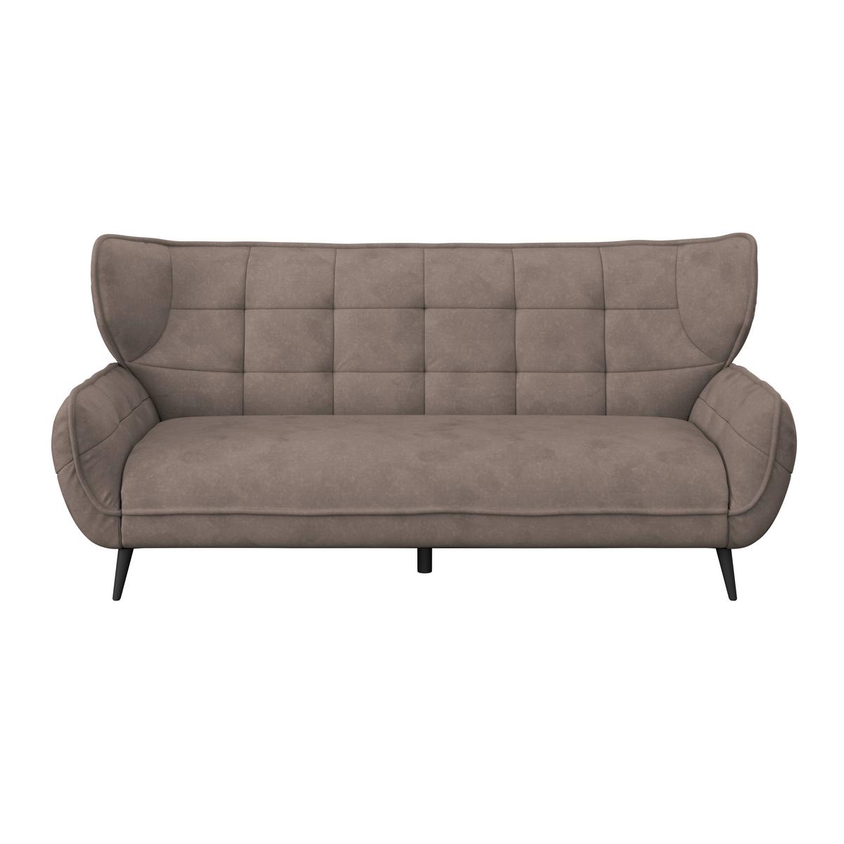 Trojmiestna pohovka PESCARA, hnedá - hnedá/čierna, Modern, textil (221/105/98cm)
