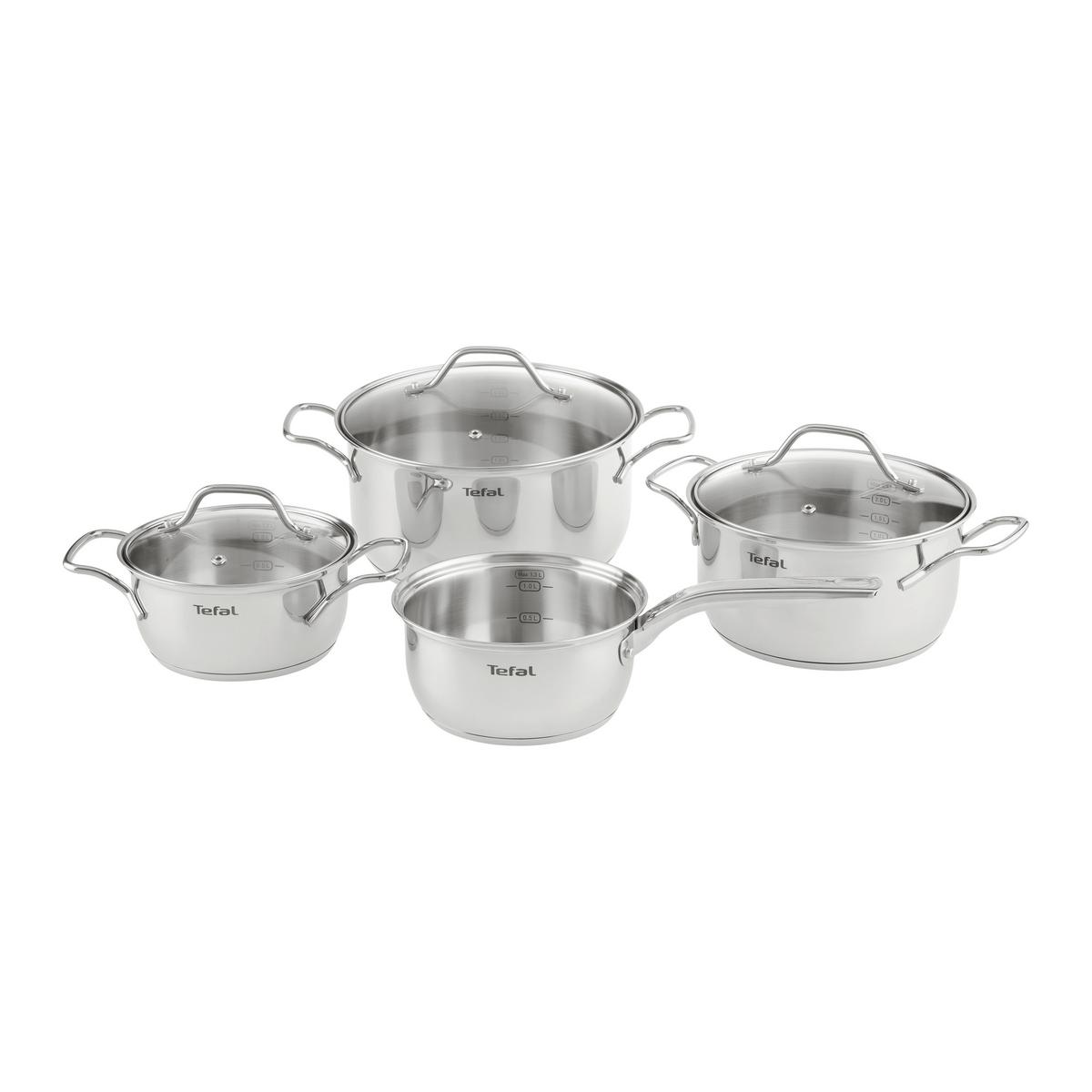 Sada hrncov TEFAL-INTUITION - farba ušľachtilej ocele, Konventionell, kov (30/18,5/54cm) - Tefal