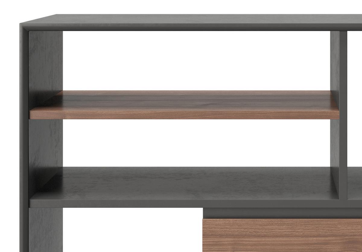 Standregal Mit Laden Victoria 110 Cm Walnussfarben - Walnussfarben, KONVENTIONELL, Holzwerkstoff (110/97,4/38cm) - Playboy